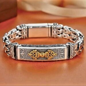 Vintage Style Men's Creative Fashion Trendy Bracelet. Stainless steel Hypoallerg